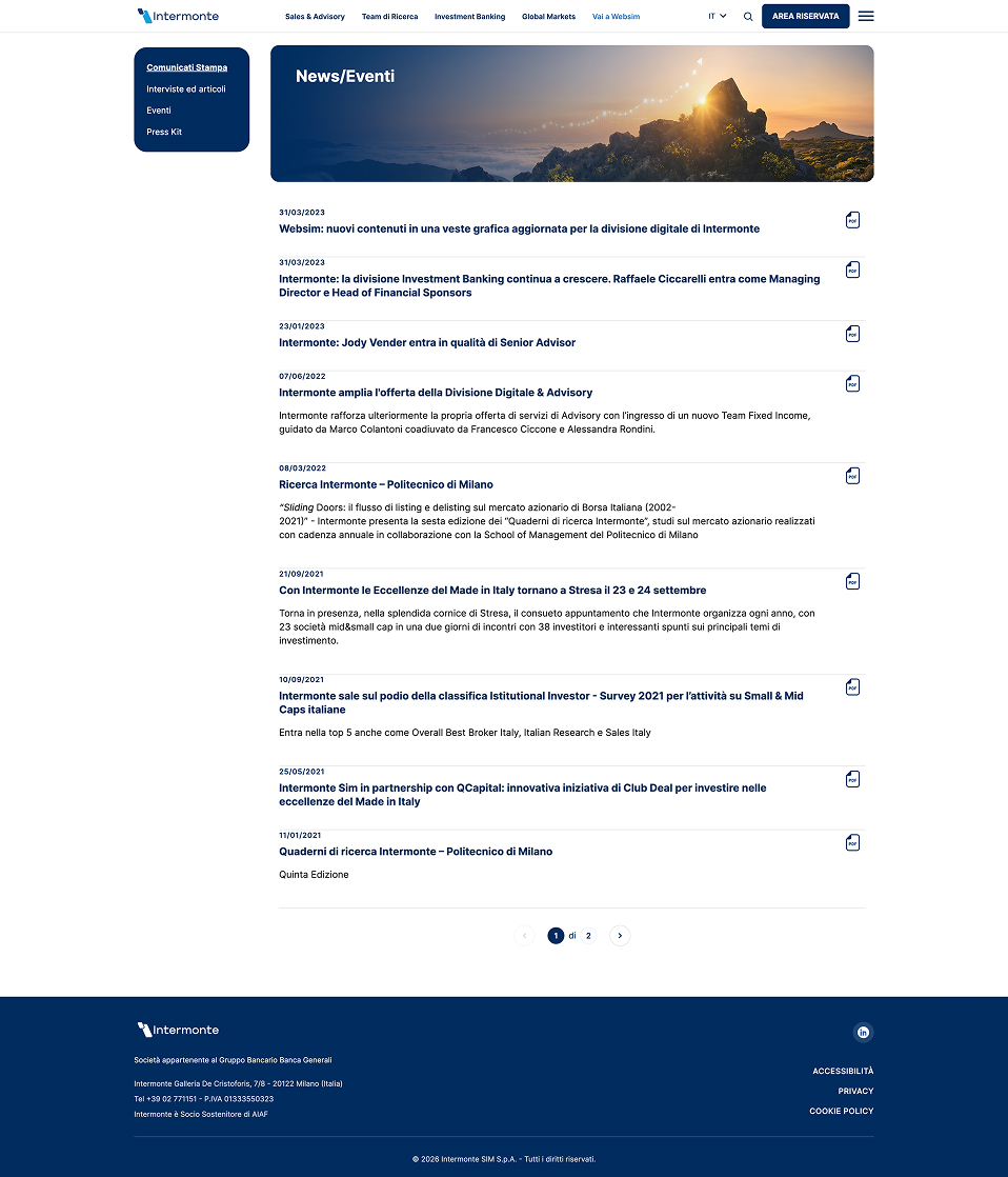 Comunicati Stampa