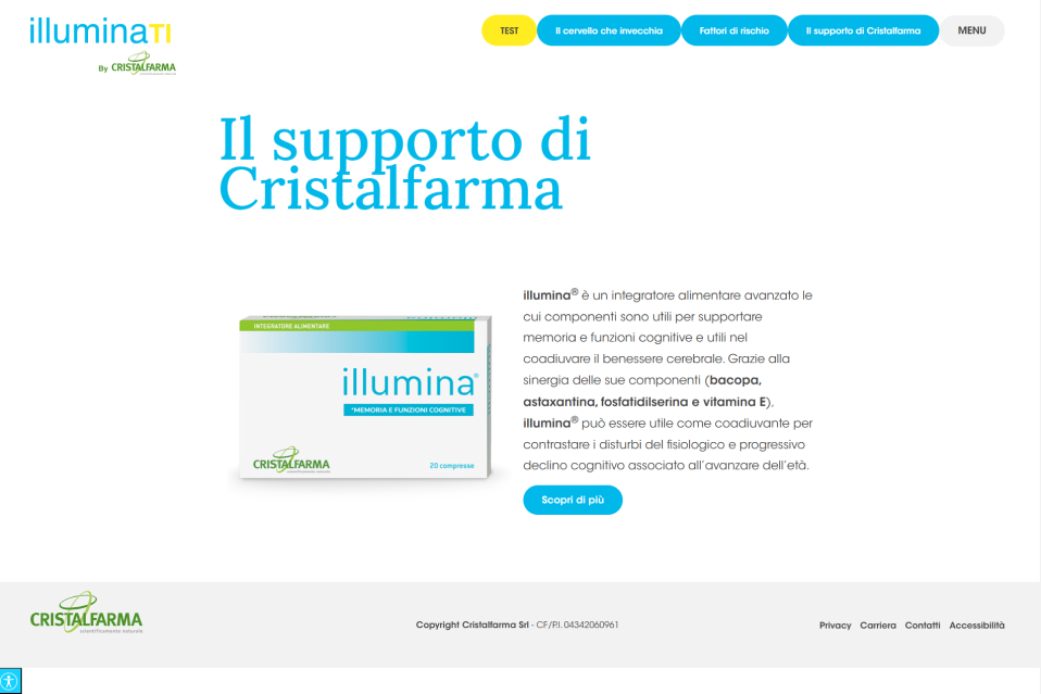 Il supporto di Cristalfarma Il supporto di Cristalfarma
